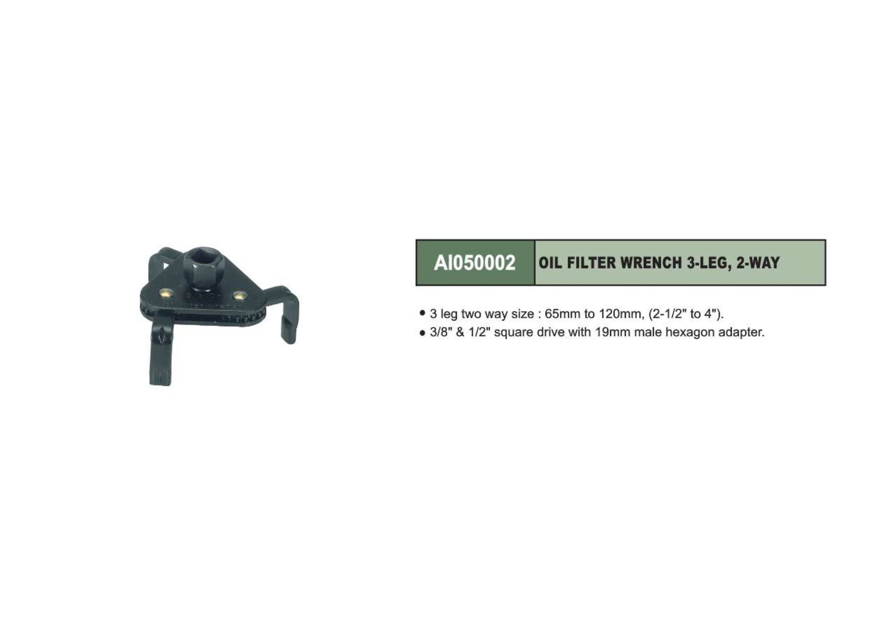 JONNESWAY® LLAVE PARA FILTRO DE ACEITE TIPO ARAÑA 5-120MM