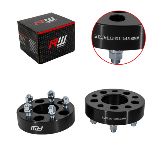 CONVERTIDOR PCD 120X5 a 114.3X5 38MM CB73.1 14X1.50
