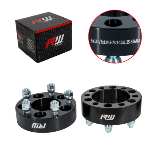 CONVERTIDOR PCD 110X5 a 114.3X5 38MM CB 73.1 12X1.25