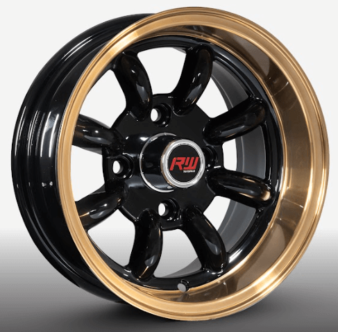 RW® - 13X7.0 4X114.3 ET-7 CB73.1 B/BRONZE LIP POLISHED