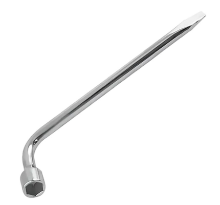 LLAVE EN "L" PARA RUEDA 19MM CROMADA