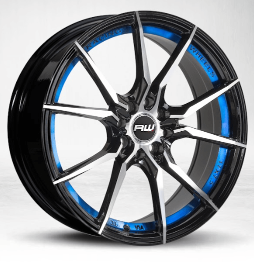 RW® - 17X7.5 4X100/4X108 ET40 CB73.1 BM/BLUE UNDERCUT