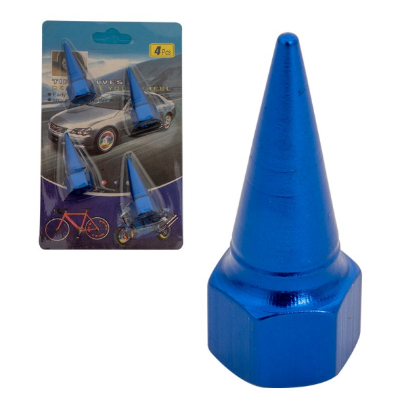 KIT TAPA MUÑON ALUMINIO AZUL/3 CM/4 PZS