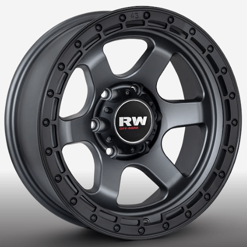 RW® - 17X9 6X139.7 ET-10 CB110.5 SMATE BLACK RING/SMATE