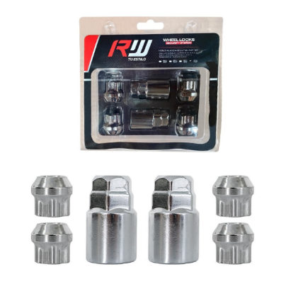 KIT SEGURIDAD CONICA RW TU ESTILO 6PCS 22MM 12X1.25 D17-19 DOBLE