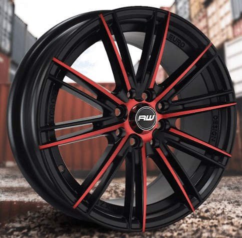 RW® - 16X7.5 4X100/4X114.3 ET33 CB73.1 SMATE B/RED MACHINE