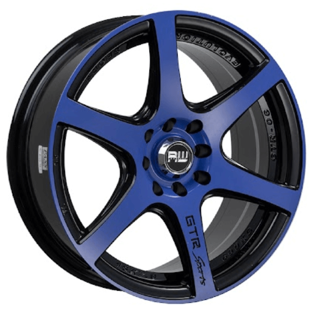 RW® - 16X7 4X100/4X114.3 ET25 CB73.1 BLACK/BLUE