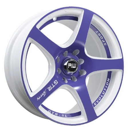 RW® - 16X7 4X100/4X114.3 ET25 CB73.1 WHITE/PURPLE-PRL/LINE