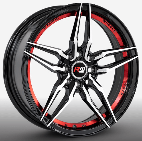 RW® - 16X7 4X100/4X114.3 ET38 CB73.1 BM/RED UNDERCUT