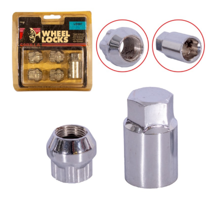KIT SEGURIDAD CONICA GORILLA 5PCS 23MM D19 NIQUELADO