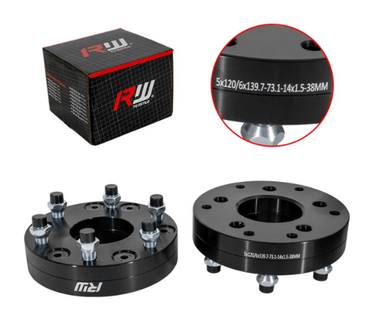 CONVERTIDOR PCD 120X5 a 139.7X6 38MM CB73.1 14X1.50