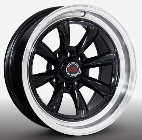 RW® - 15X8.25 4X100/4X114.3  ET0 CB73.1 BLACK LIP POLISHED