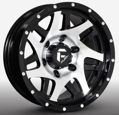 RW® - 15X8 6X139.7 ET0 CB110 BLACK MACHINE/MILLED DOTS FUEL