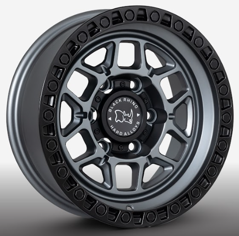 RW® - 15X8 6X139.7 ET0 CB110.5 SMATTE GM/BLACK RING BLACK RHINO