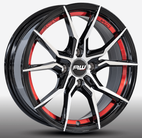 RW® - 15X7 4X100 ET35 CB73.1 BM/RED UNDERCUT
