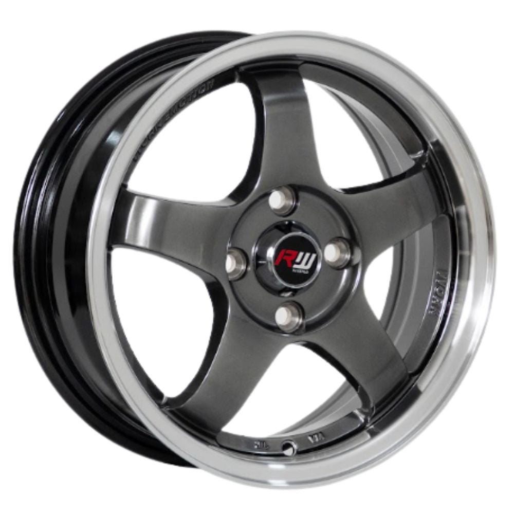 ARO 14x5.5 100X4 ET38 CB73.1 HYPER BLACK/LIP POLISH