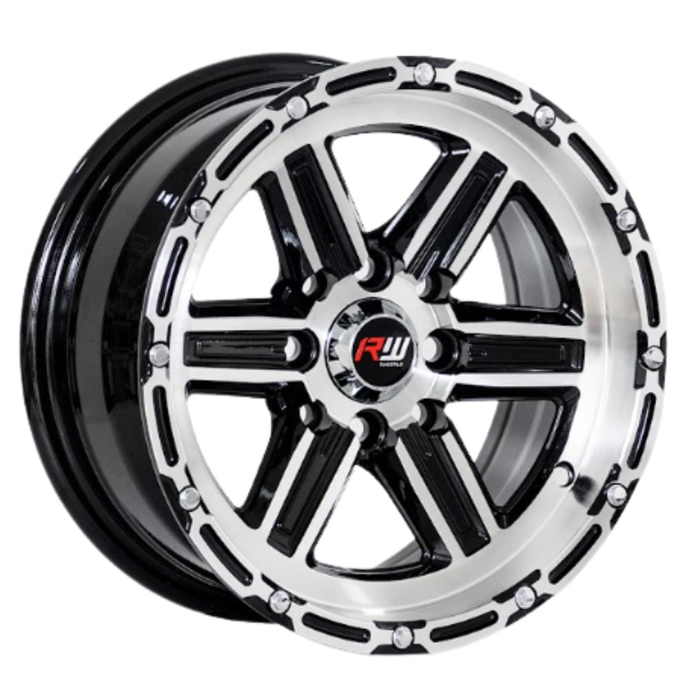 ARO 13x6 100/114.3X8 ET15 CB73.1 BLACK MACHINE/RIVET