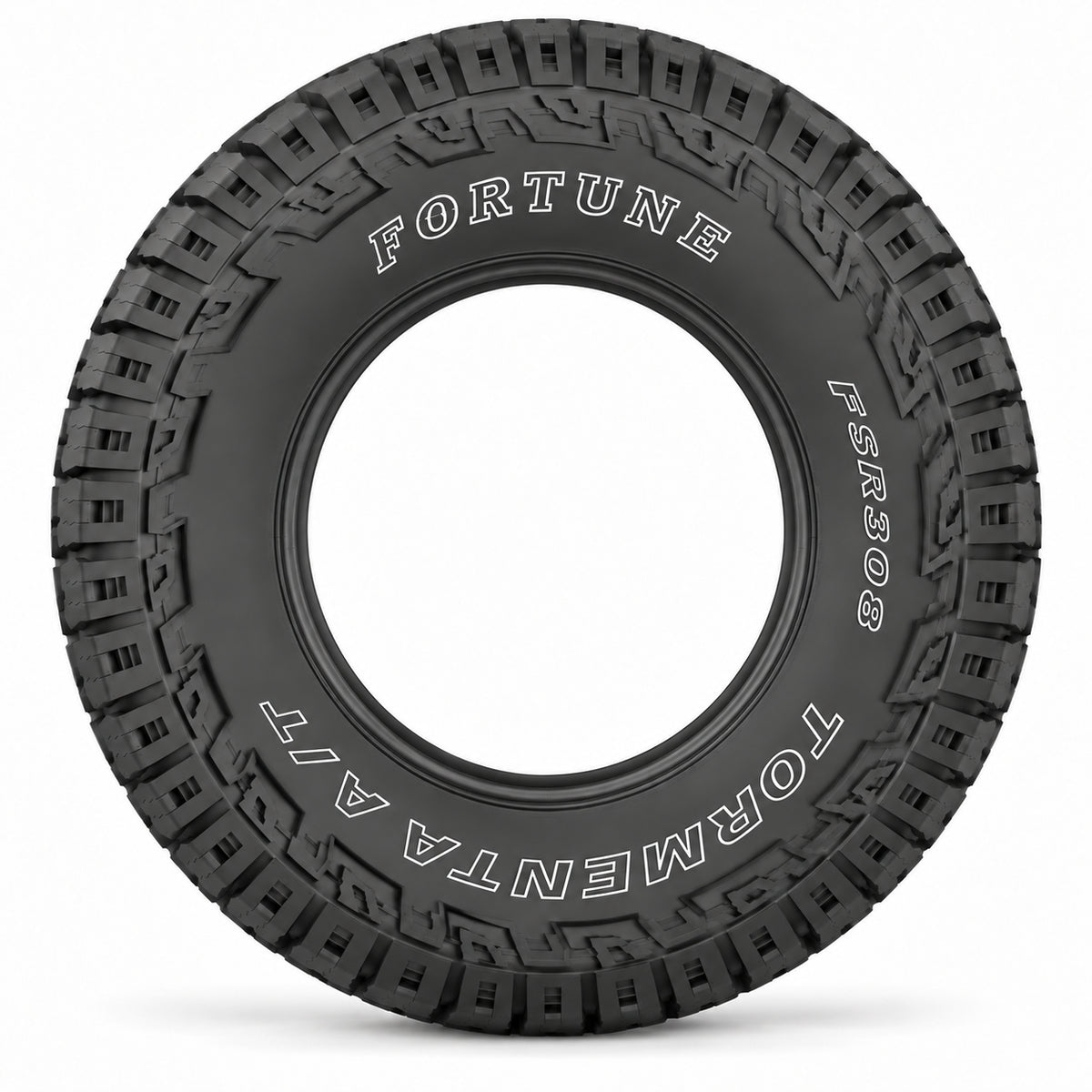 FORTUNE TORMENTA A/T FSR308 sin aro — vista lateral, letras blancas