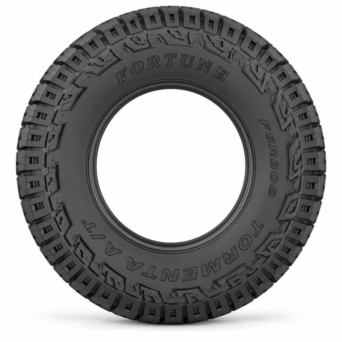 FORTUNE TORMENTA A/T FSR308 sin aro — vista lateral, letras negras