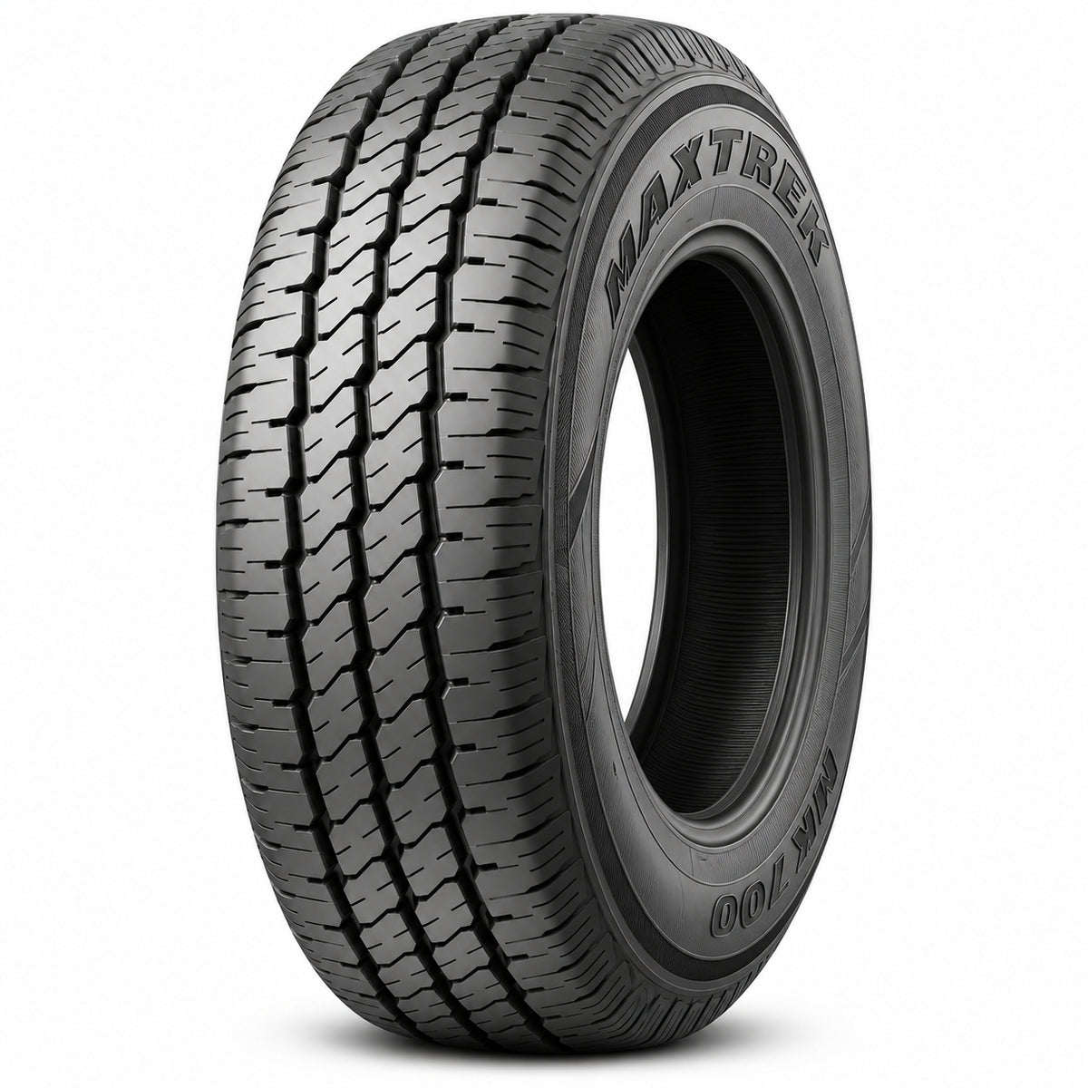 MAXTREK MK700 sin aro — vista diagonal, letras negras