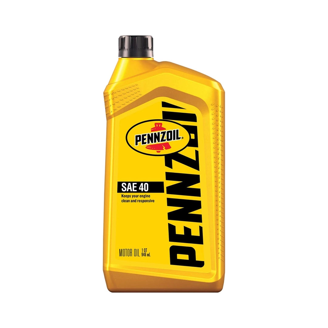 Imagen de Pennzoil 40 SN, comercializado en caja de 6 × 1 QT. Mantallanta, Ecuador.