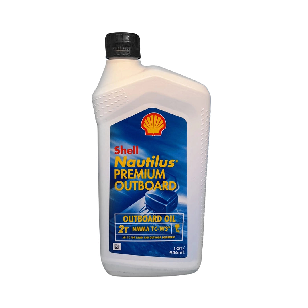Imagen de Shell NAUTILUS PREMIUM OUTBOARD, comercializado en caja de 6 × 1 QT. Mantallanta, Ecuador.