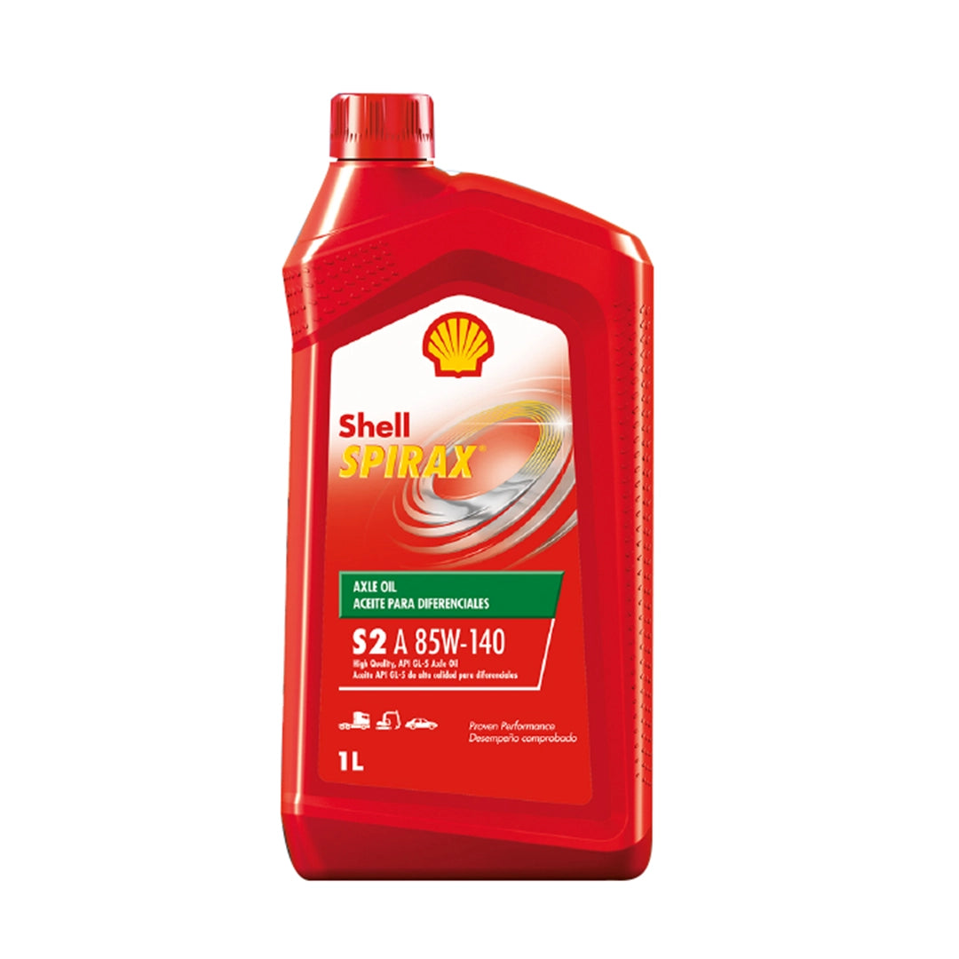 Imagen de Shell SPIRAX S2 A 85W140, comercializado en caja de 3 × 1 UGL. Mantallanta, Ecuador.