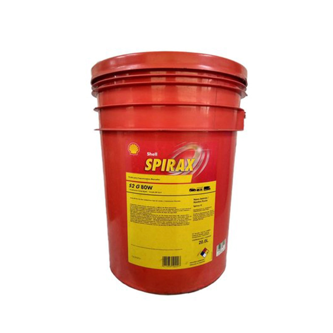 Imagen de Shell SPIRAX S2 G 80W, comercializado en caneca de 20 L. Mantallanta, Ecuador.