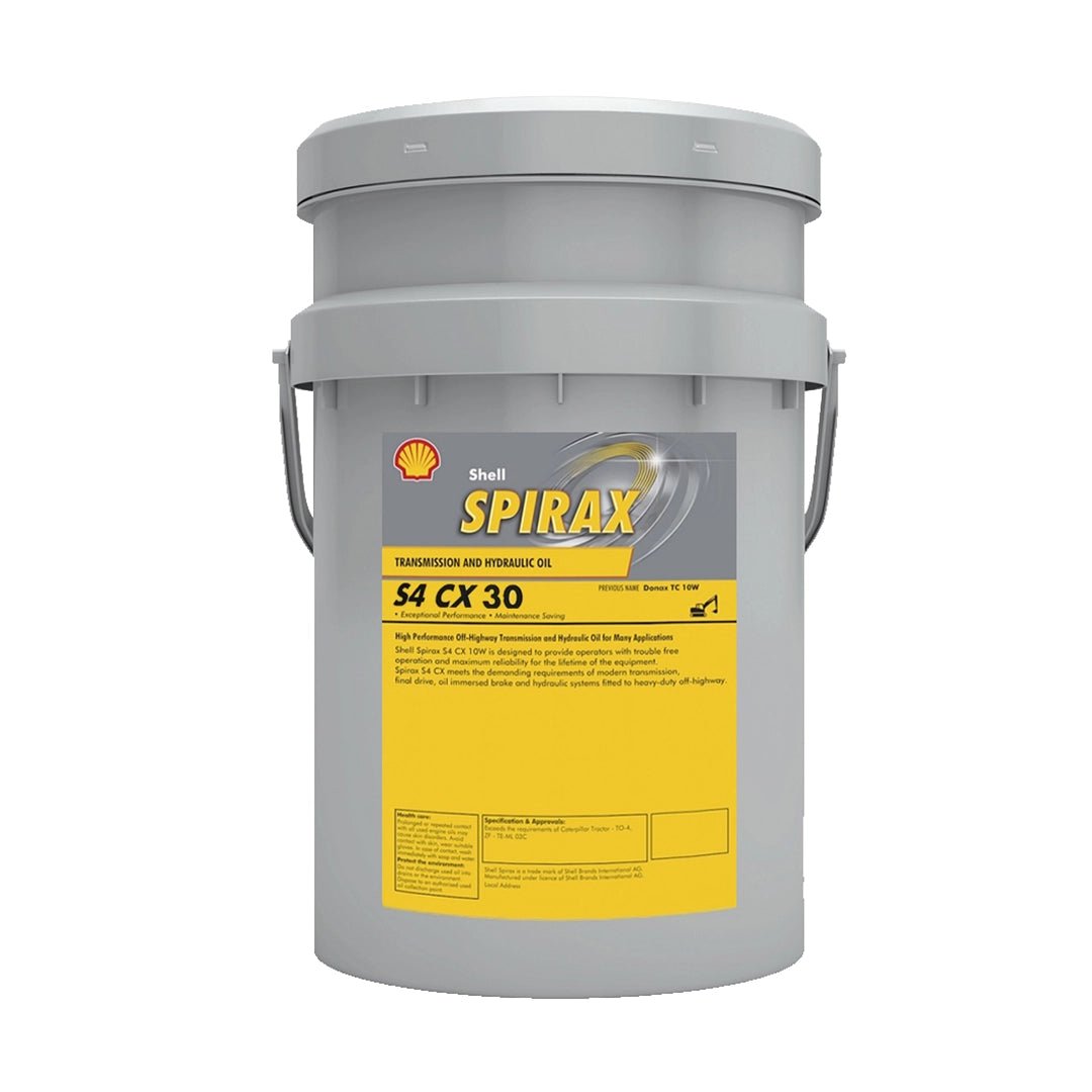 Imagen de Shell SPIRAX S4 CX 30, comercializado en caneca de 5 UGL. Mantallanta, Ecuador.