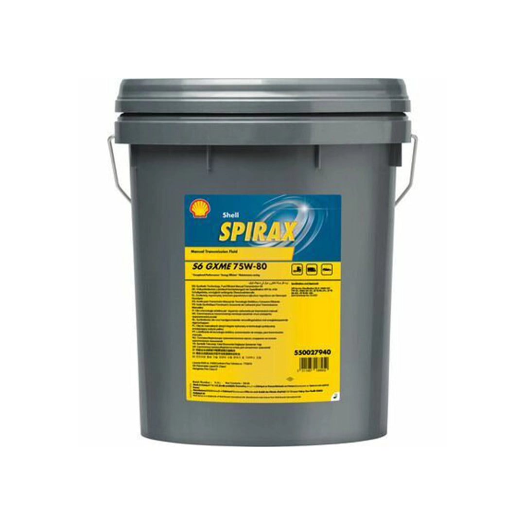 Imagen de Shell SPIRAX S6 GXME 75W80, comercializado en caneca de 20 L. Mantallanta, Ecuador.