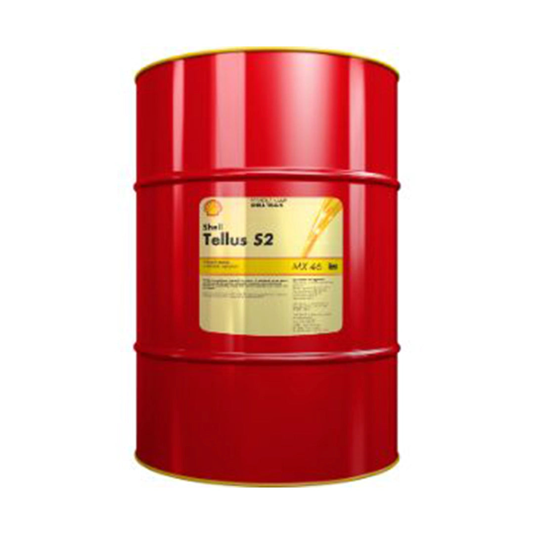 Imagen de Shell TELLUS S2 MX 46, comercializado en tambor de 55 GL. Mantallanta, Ecuador.