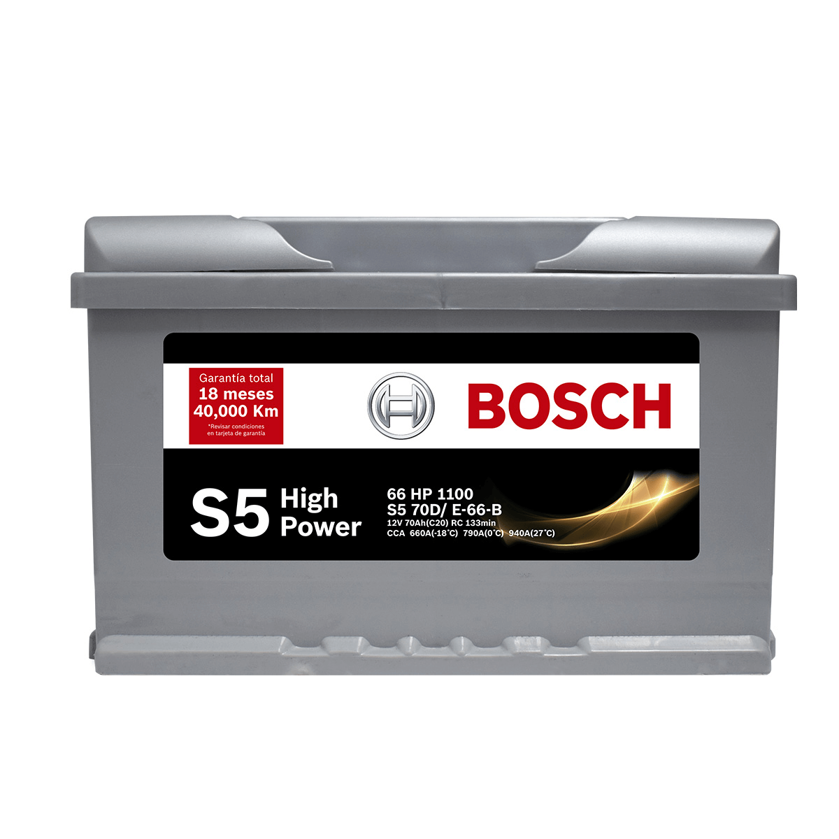 BATERIA BOSCH® S5 - 66 HP (- +) NORMAL 70AH SELLADA