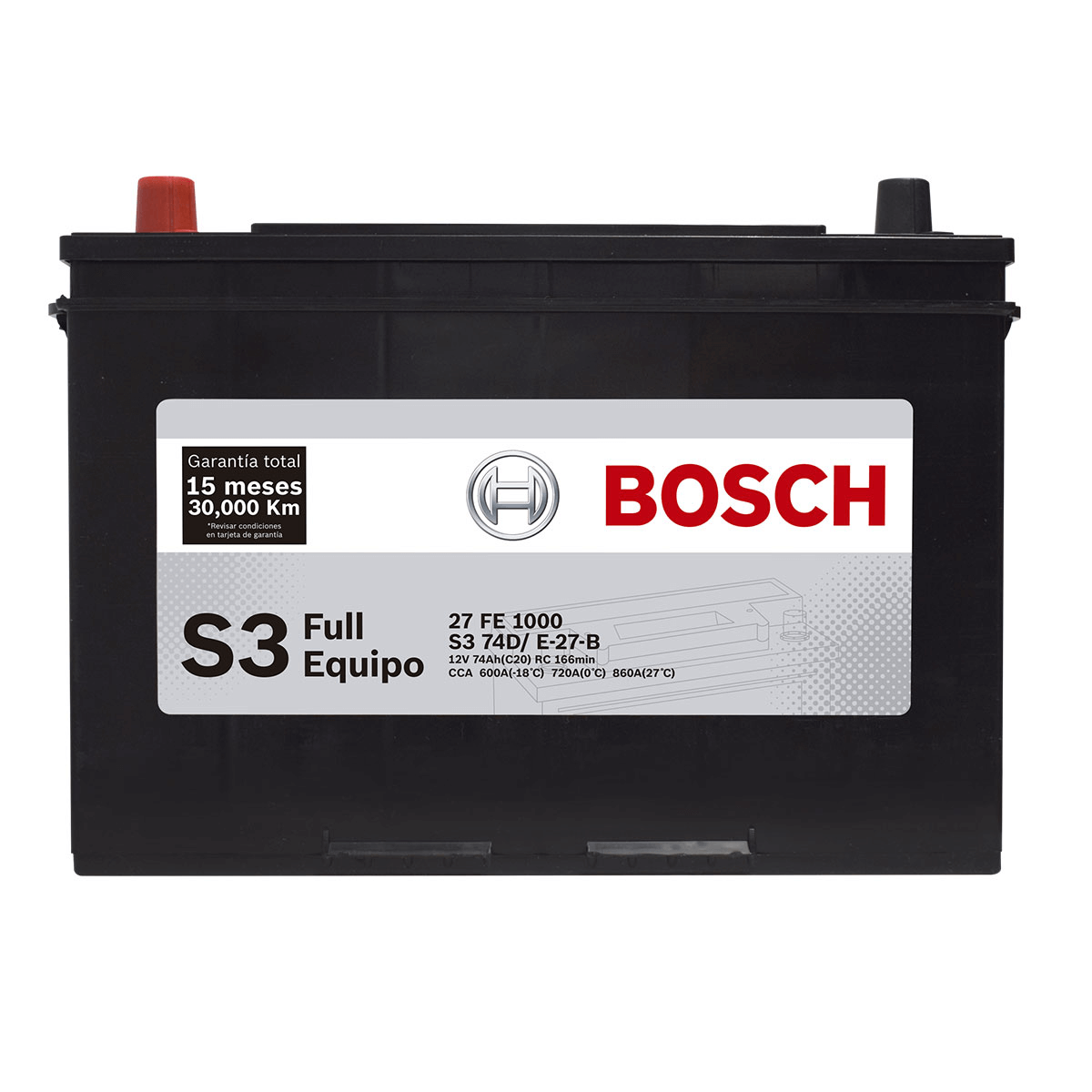 BATERIA BOSCH® S6 - 92DM LN5 AGM (- +) NORMAL 92AH