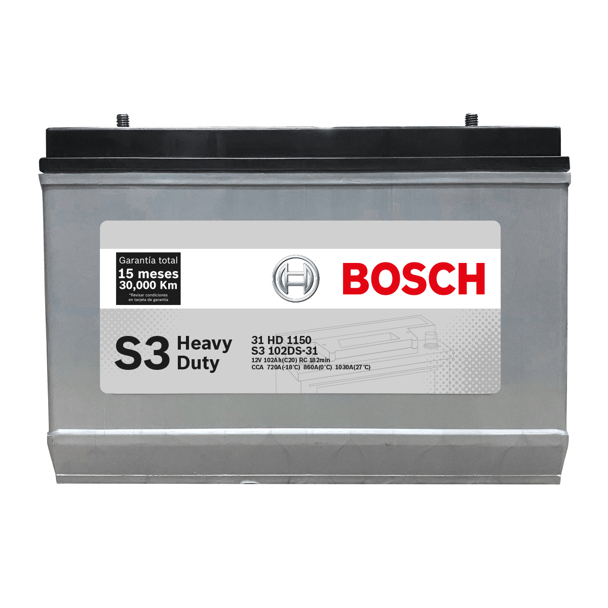 BATERIA BOSCH® S3 - 31 HD P 102AH